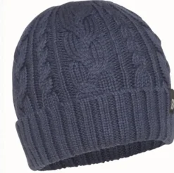 BURKE CABLE KNIT BEANIE - NAVY