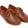 BURKE FLINDERS LEATHER DECK SHOE - TAN