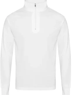 BURKE LONG SLEEVE CREW POLO -WHITE