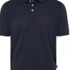 BURKE SHORT SLEEVE CREW POLO - NAVY