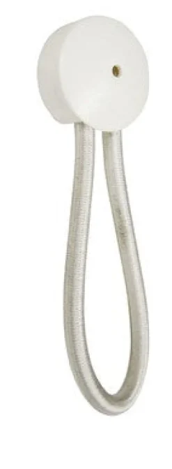 CANVAS SHOCK CORD LOOP 100mm WHITE