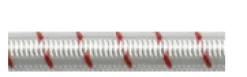 FSE ROBLINE SHOCK CORD WHITE/RED FLECK 3mm  - SOLD PER METRE