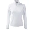 Gill Women's UVTec 1/4 Zip L/S Polo - WHITE - DISCONTINUED STYLE - ONLY SIZE 16 LEFT