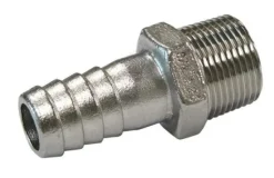 MALE HOSE TAIL - 316G STAINLESS - 3/4 BSP