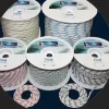 12mm Bowline Braid -WHITE WITH YELLOW FLECK  - SOLD PER METRE
