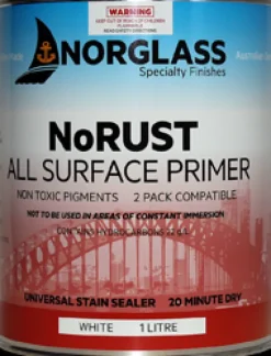 8226 NoRUST ALL SURFACE PRIMER WHITE 1 litre - AVAILABLE IN STORE ONLY
