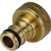 3/4" BSP FEMALE TO GARDEN HOSE FITTING BRASS