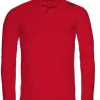 SAIL RACING BOW TECH POLO- LONG SLEEVE - BRIGHT RED