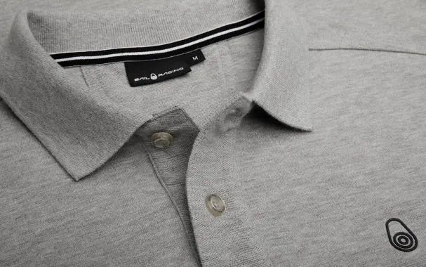 SAIL RACING BOWMAN POLO - GREY MELANGE - DISCONTINUED STYLE