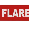 SAM ALLEN SAFETY LABEL - FLARES 100mm x 30mm 3M ADHESIVE