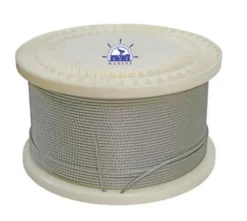 SEMI -FLEXIBLE WIRE ROPE 316GRADE STAINLESS -  7x7 - 1/8 INCH ( 3.2MM) SOLD PER METRE
