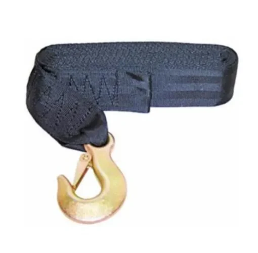 Trailer Winch Webbing Strap & Snap Hook 7.5 Mt