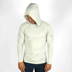 VAIKOBI UV PERFORMANCE HOODED TECH TOP - SILVER
