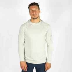 VAIKOBI UV PERFORMANCE HOODED TECH TOP - SILVER