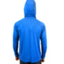 VAIKOBI UV PERFORMANCE HOODED TECH TOP - CYAN