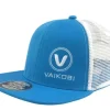 VAIKOBI YOUTH FLAT-BRIM MESH SNAPBACK CAP - AQUA