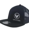 VAIKOBI YOUTH FLAT-BRIM MESH SNAPBACK CAP - BLACK