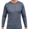 VOCEAN L/S UV TOP- GUN METAL GREY